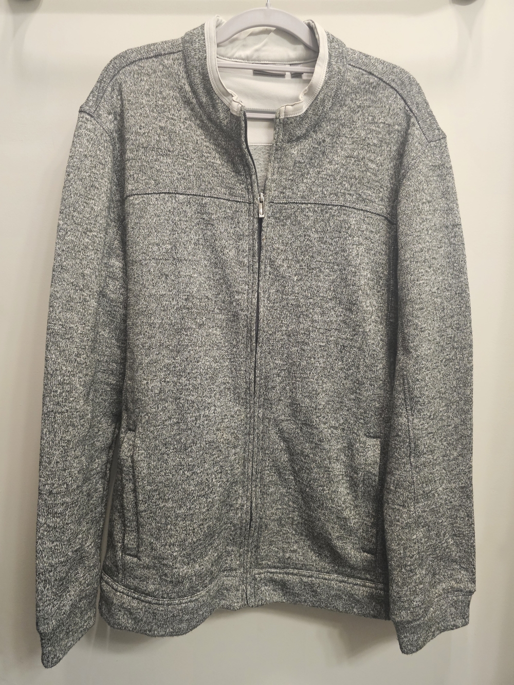 Ashworth Gray Heather Full-Zip Sweater Jacket